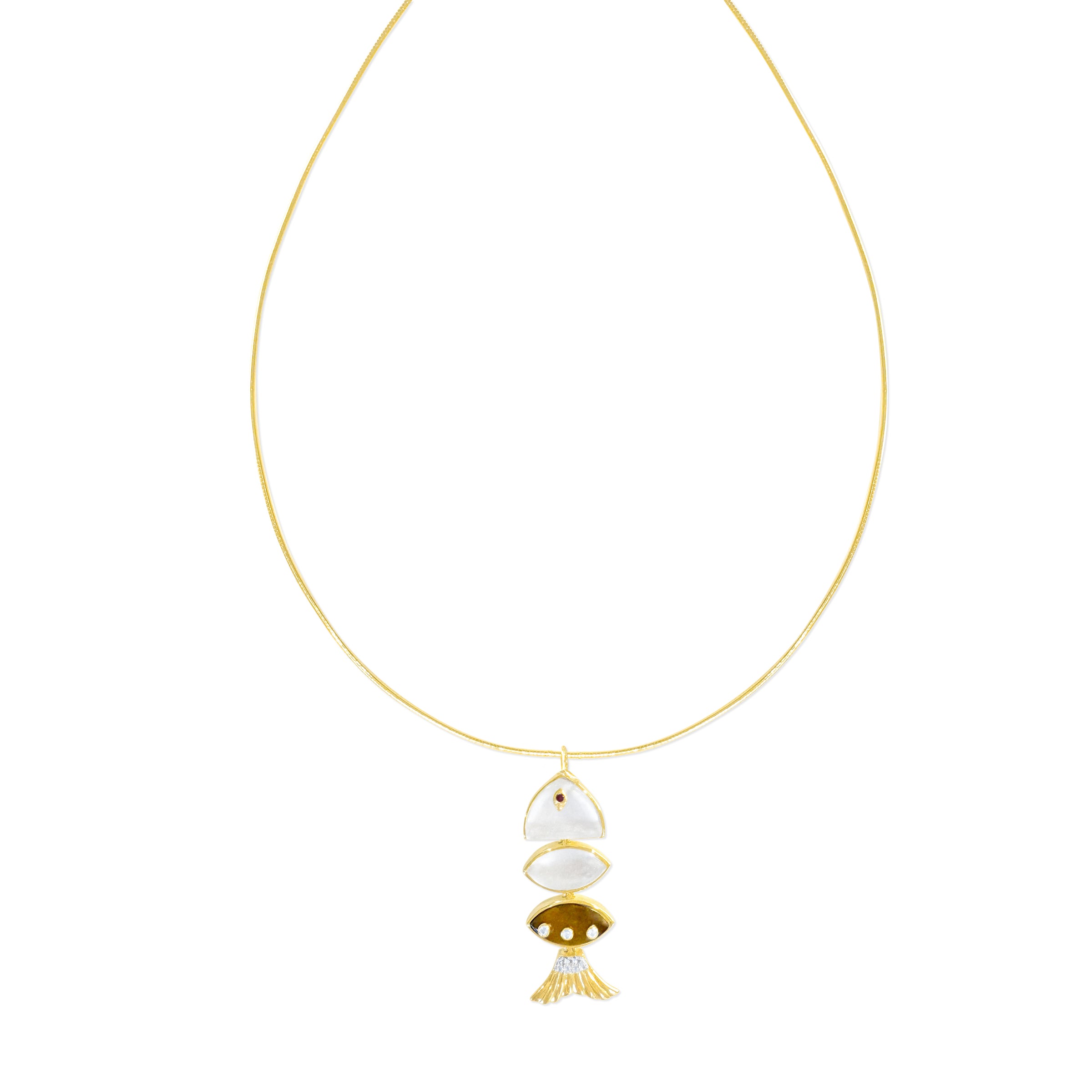 Prosperity Fish Omega Chain Necklace