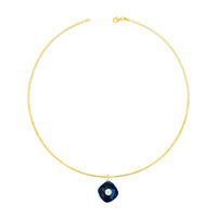 Blue Sapphire Checkerboard Charm