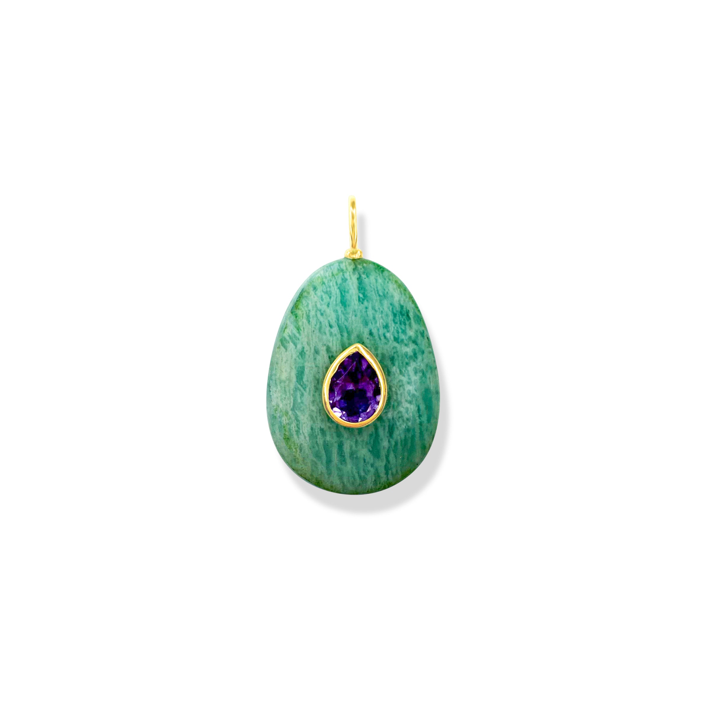 Amazonite Pear Shape Charm