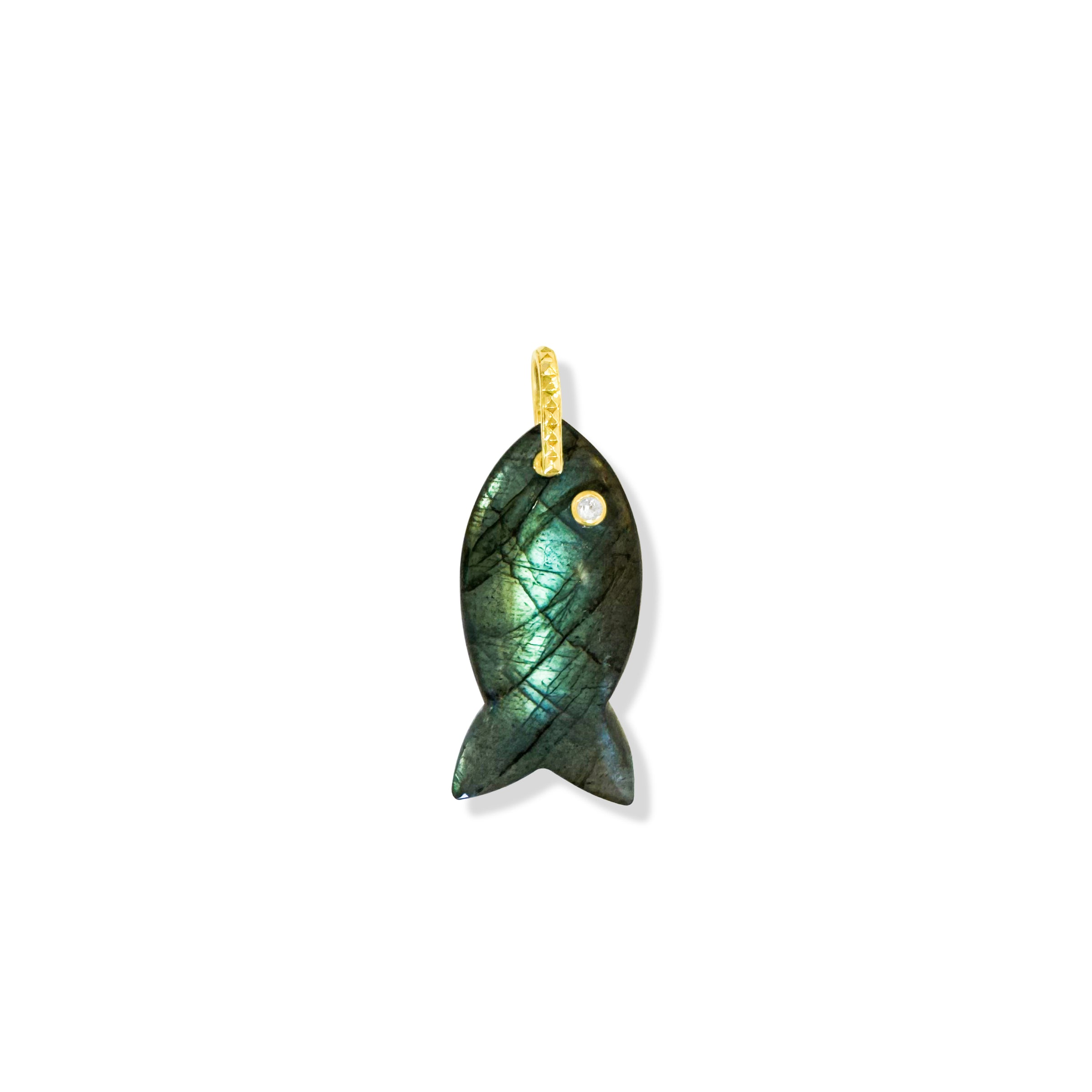 Labradorite Fish Charm