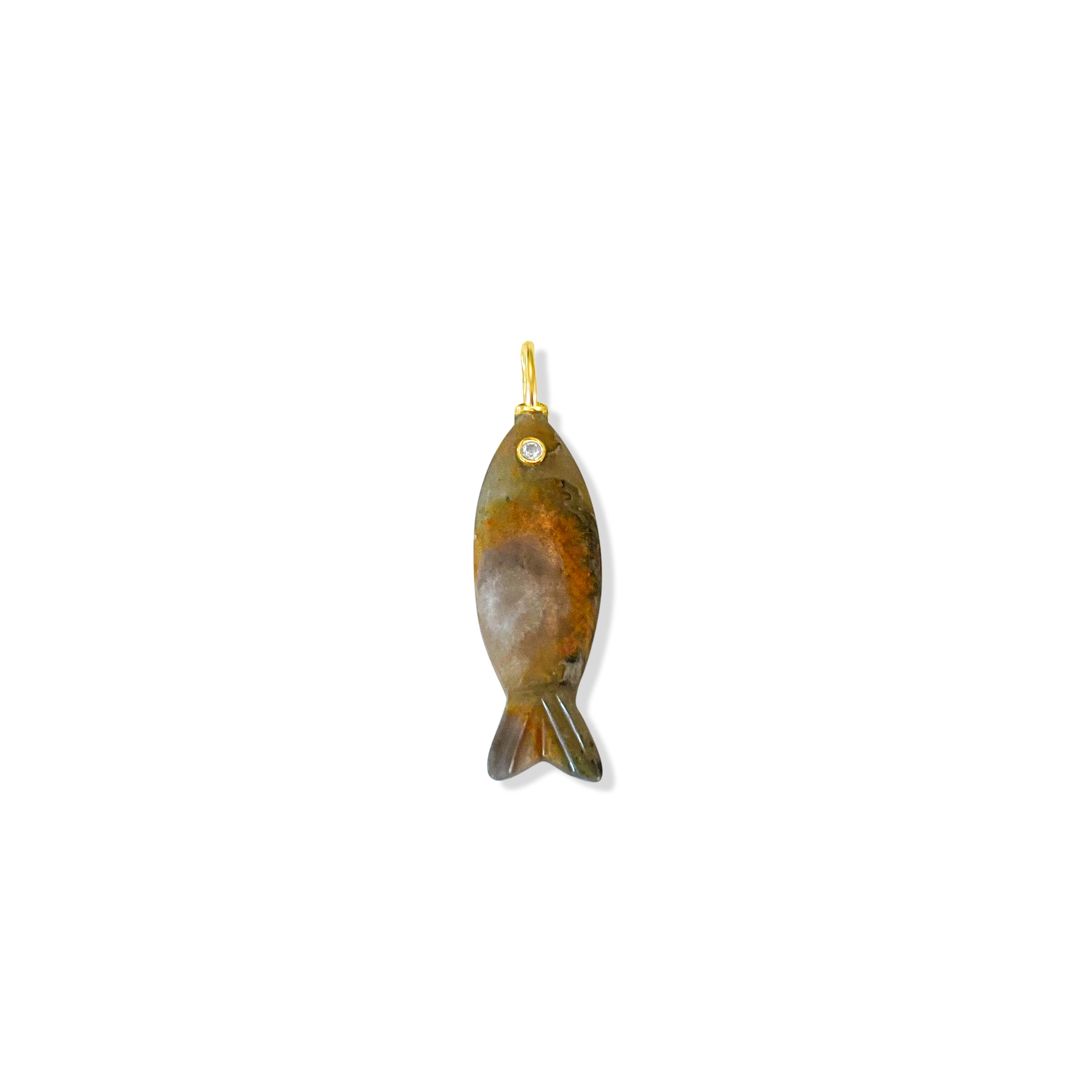 Jasper Fish Charm Mini