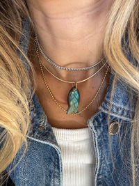 Labradorite Fish Charm