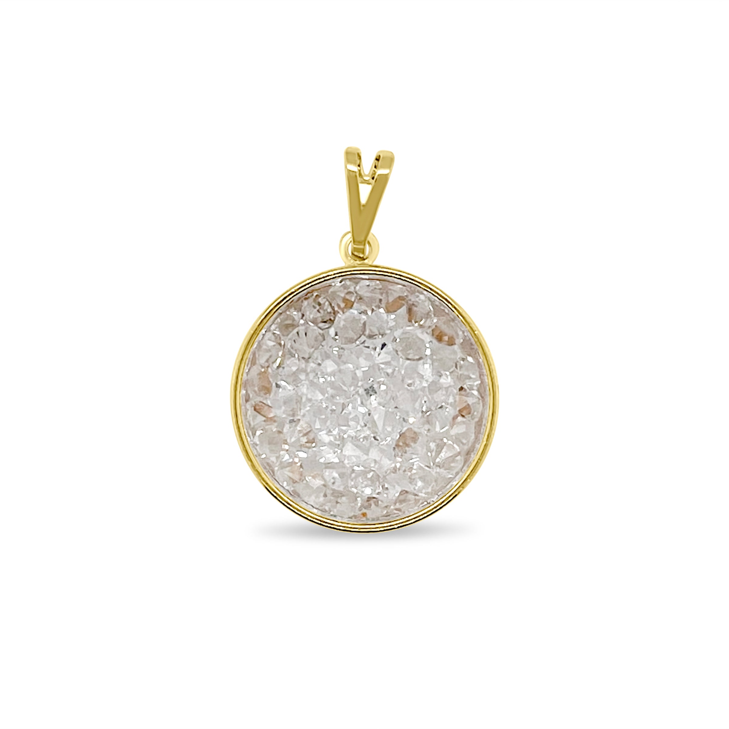 Crystal filled Circle Shaker Charm