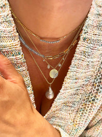 Yellow Gold Plated Ball Chain Necklace 20 Inches