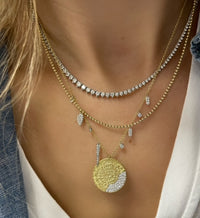 Yellow Gold Plated Ball Chain Necklace 20 Inches