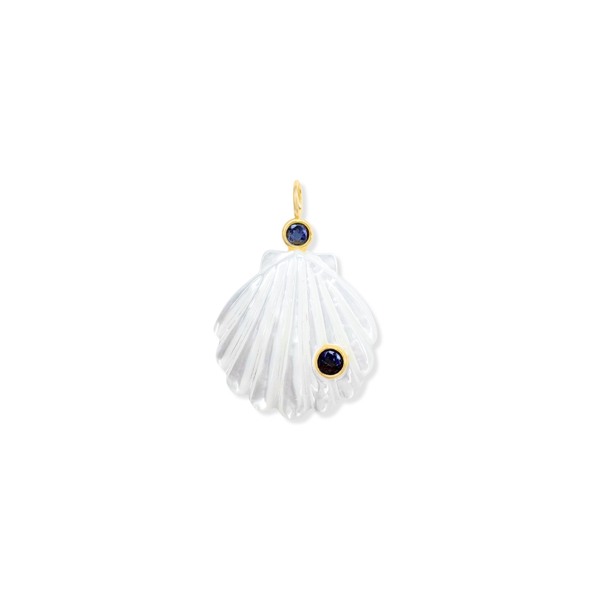 Mother of Pearl Carved Shell Charm