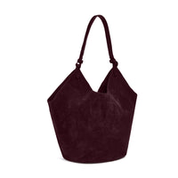 Mila Tote In Taupe Burgandy