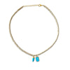 Cream Shell and Turquoise Necklace