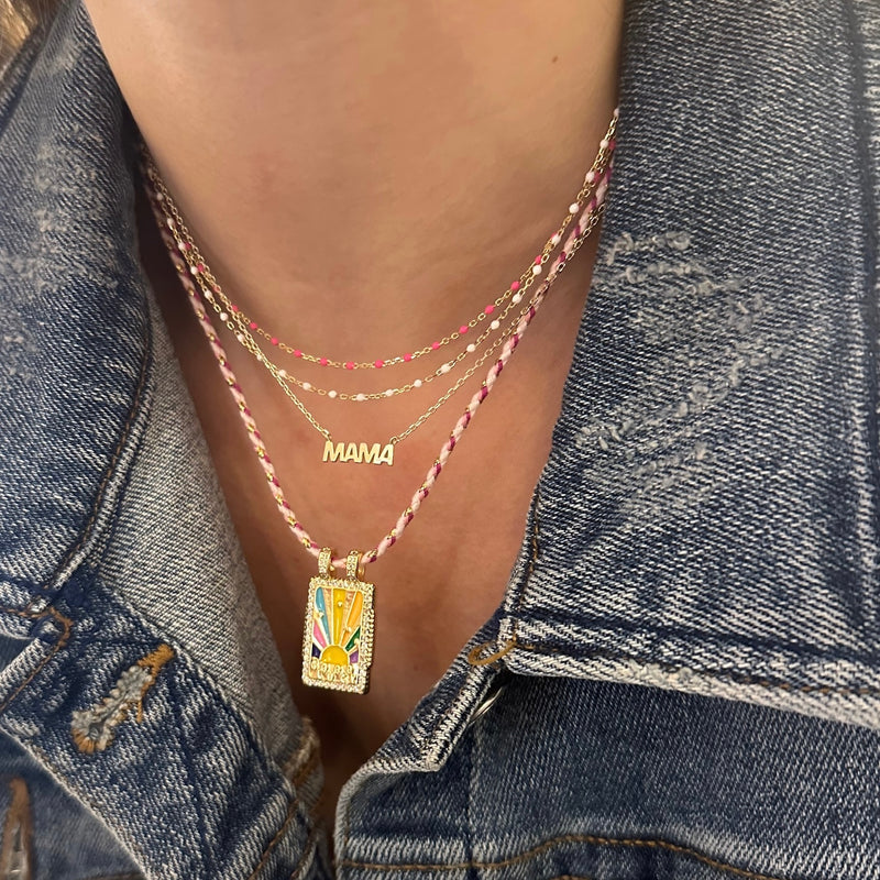 Gold Plated Mama Dainty Necklace