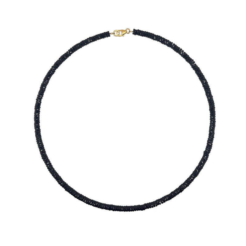 Iridescent Black Spinelle Necklace