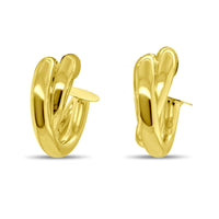 Gold Plated Double Hoop Earrings