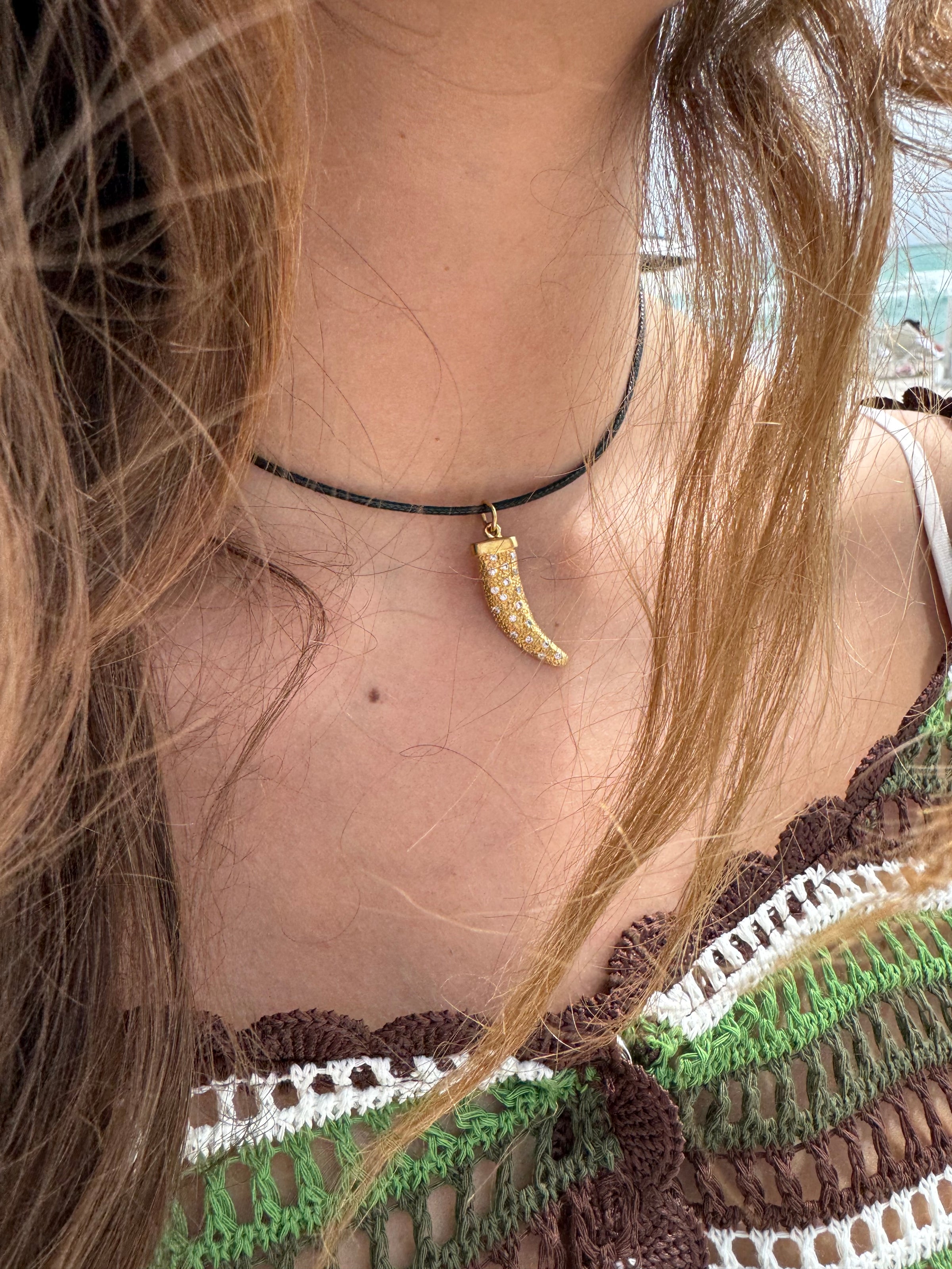 Textured Horn Charm