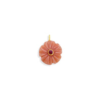 Pink Opal Carved Flower Charm
