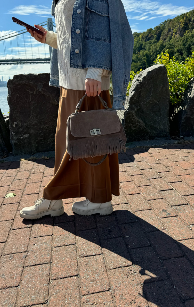 Small Sienna Crossbody in Taupe