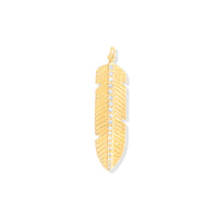 Textured Feather Charm