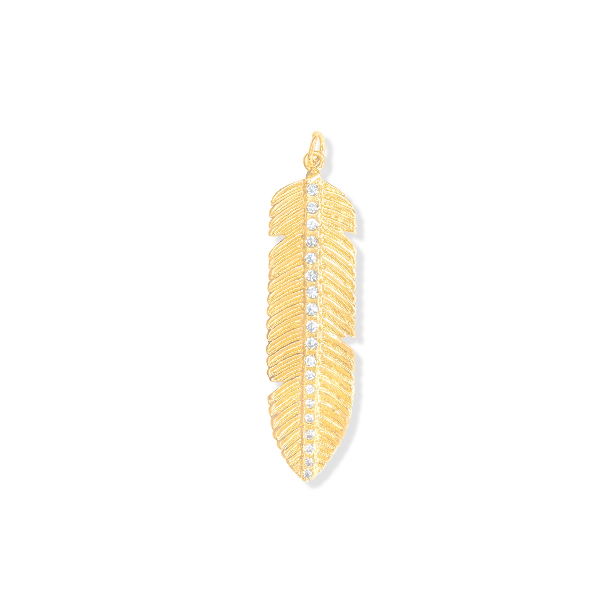 Textured Feather Charm
