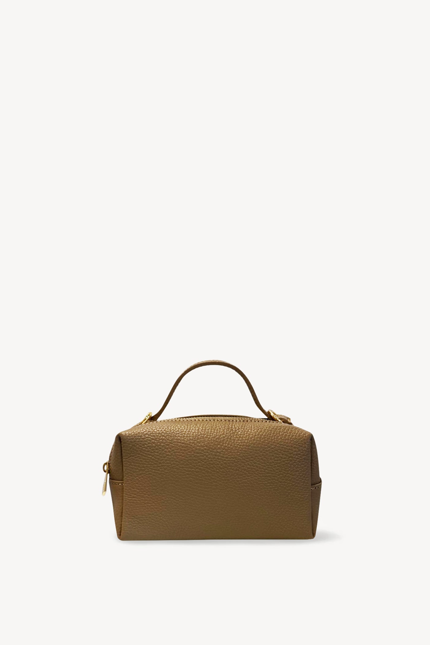 Carrie Mini Leather Top-Handle in Taupe
