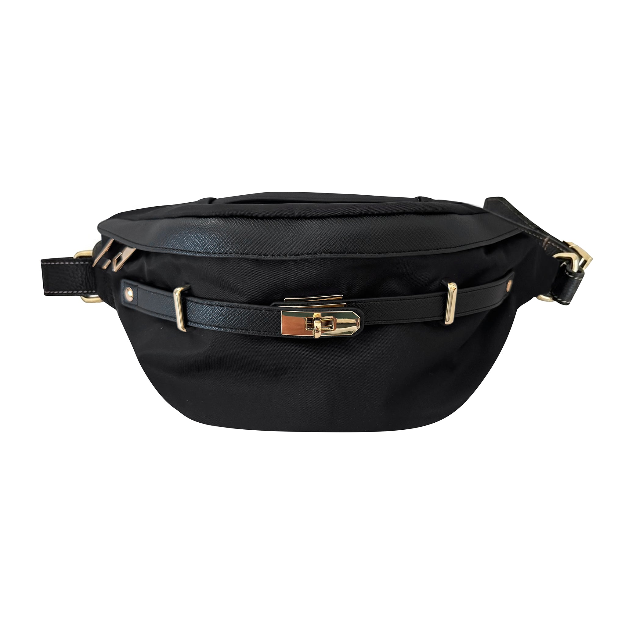 Luca Crossbody High Rise Bag in Black Re-Nylon