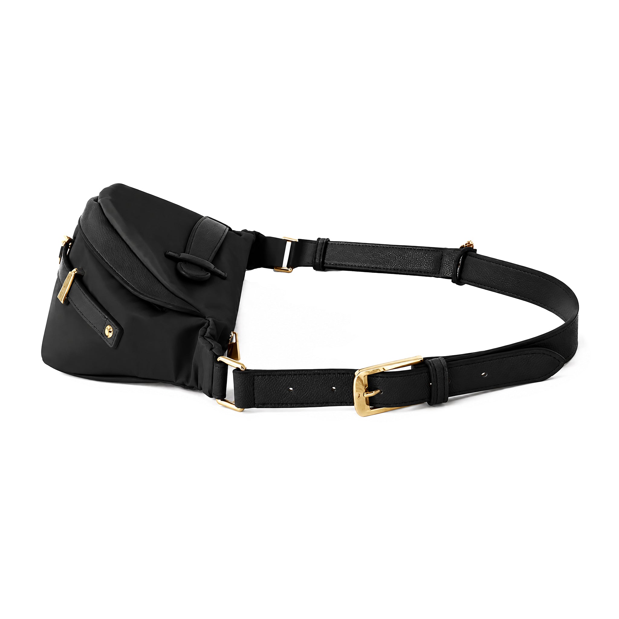 Luca Crossbody High Rise Bag in Black Re-Nylon
