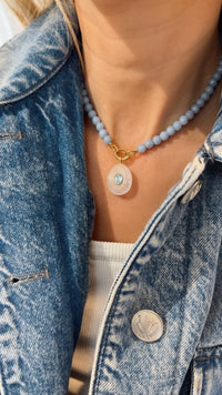 Angelite Charm Enhancer Necklace