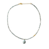 Blue Tide Topaz and Turquoise  Necklace