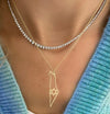 Dainty Jewish Star/Star of David Yellow Gold Plated Map Necklace