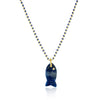 Lapis Fish Charm on Beaded Chain
