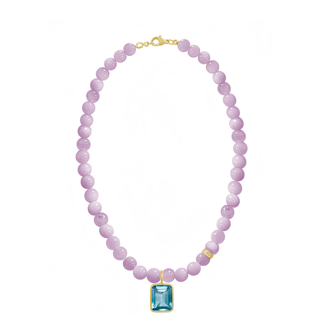 Kunzite and Blue Topaz  Necklace