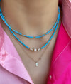 Turquoise and Pearl Bead Choker