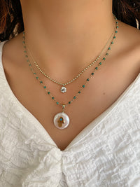 Dainty Amazonite Bead and Chain Necklace