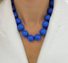 Resin Sphere Necklace in Cobalt Blue