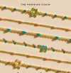 Pink Enamel Spot Chain Chai Bracelet