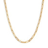 Gold Plated Paperclip Chain Necklace 24 inches