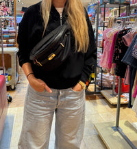 Luca Crossbody High Rise Bag in Black Re-Nylon