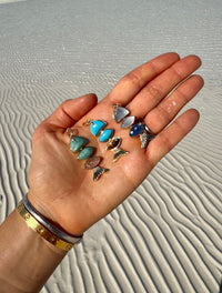 Prosperity Fish Rope Chain Necklace in Turquoise & Tiger Eye