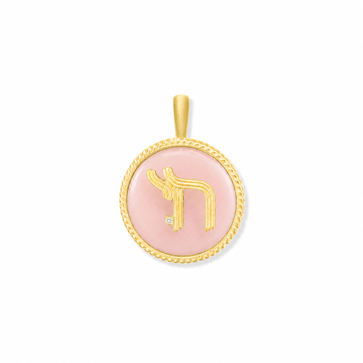 Deco Chai Charm in Pink Opal