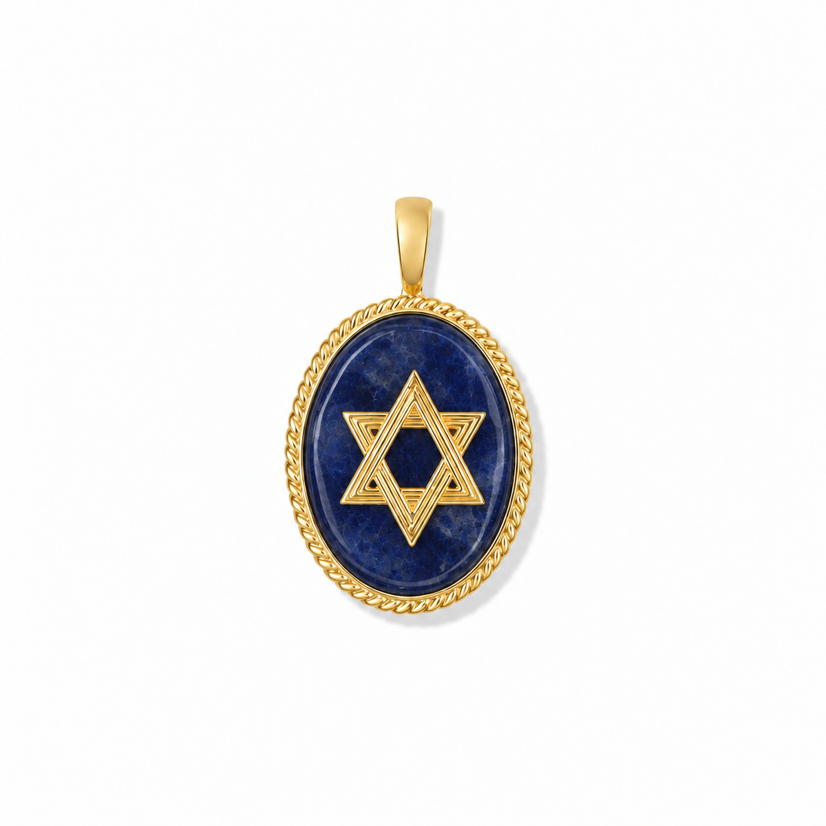 Deco Star of David in Sodalite