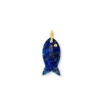 Lapis Fish Charm