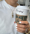 Prosperity Fish Paperclip Necklace