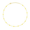 Neon Yellow Enamel Spot and Gold Plated Layering Chain