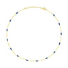 Blue Enamel Spot and Gold Plated Layering Chain