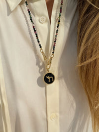 Watermelon Tourmaline Charm Enhancer Necklace