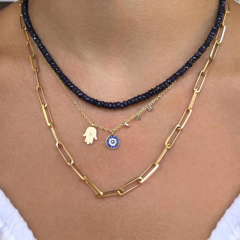 Sapphire Bead Layering Necklace