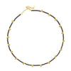 Pyrite Bead and Gold Plated Ball Drop Necklace