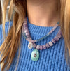Statement Lavender Kunzite & Amazonite Drop Necklace