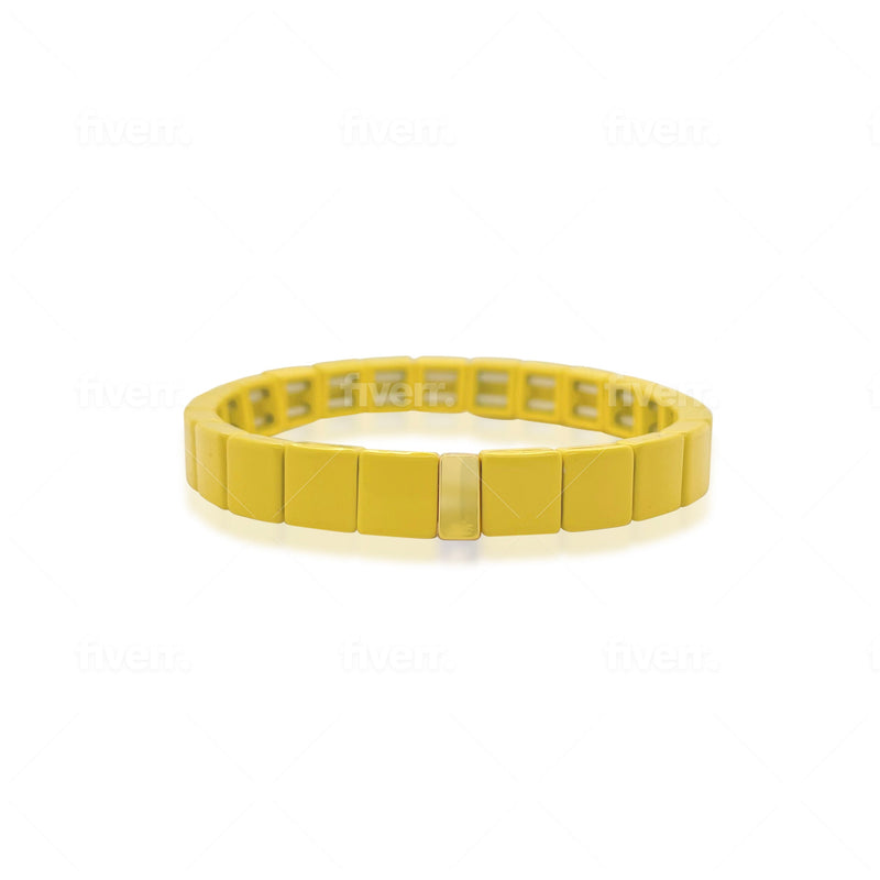 Stretchy Bright Yellow Beach Bracelet
