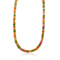 Candy Colored Multicolor Dyed Opal Bead Necklace