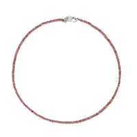 Dainty Pink Sapphire Beaded Necklace
