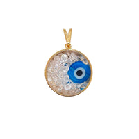 Light Blue Evil Eye Bead Shaker Charm