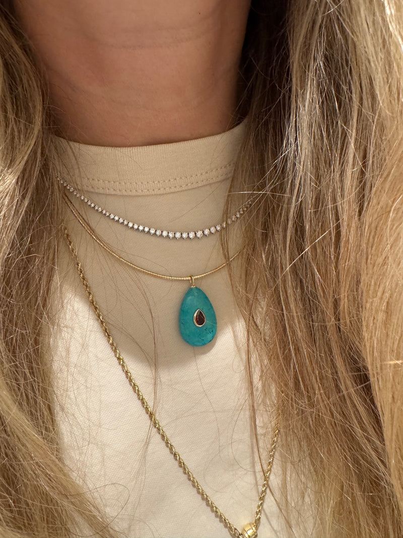 Amazonite Pear Shape Charm